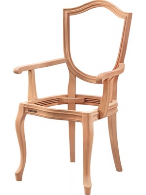 Masifart Fiducia Kupa Kollu Sandalye Cilasız Ham