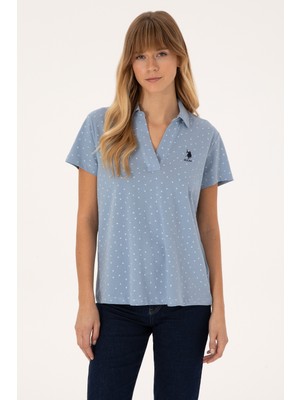 U.s. Polo Assn. Kadın Mavi Tişört 50320029-VR036