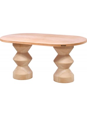 Masifart Alga 160 Lık Elmas Oval Masa Cilasız Ham