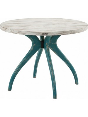 Masifart Sverus 120 Lik Kayın Samyeli (4 Lü) Yuvarlak Yemek Masası