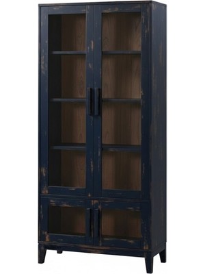 Masifart Hylan Konik Kapaklı Camlı Kitaplık