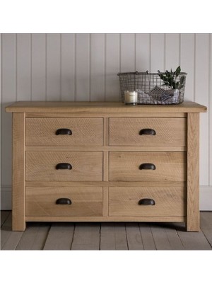 Masifart Unicus Masif Ağaç 6çekmeceli Şifonyer