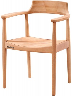 Masifart Juncus Galata Sandalye Cilasız Ham