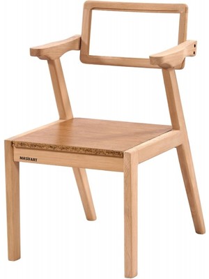 Masifart Albus Zen Sandalye Cilasız Ham