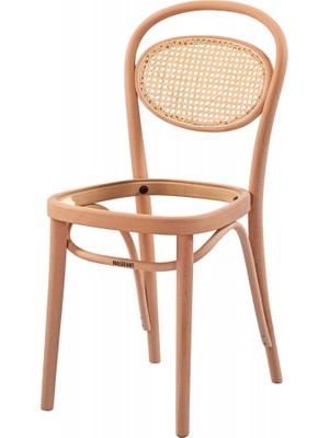 Masifart Giusti Hasırlı Güneş Döşemeli Sandalye Cilasız Ham