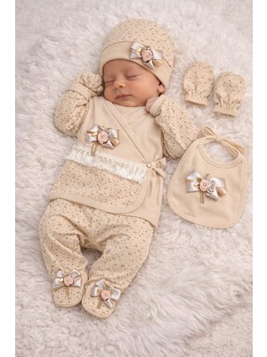 Lino Baby 5'li Kutulu %100 Pamuk Yeni Doğan Kız Bebek Hastane Çıkışı