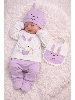 Lino Baby 5'li Kutulu %100 Pamuk Yeni Doğan Kız Bebek Hastane Çıkışı