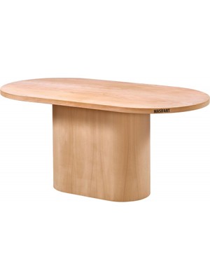 Masifart Data 200 Lük Kayın Ufo Oval Masa Cilasız Ham