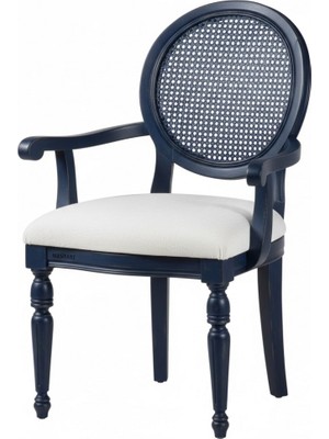 Masifart Arminta Hasırlı Yuvarlak Kollu Sandalye