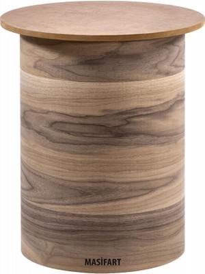 Masifart Pavor Ceviz Geniş Silindir Ayak Cilasız Ham