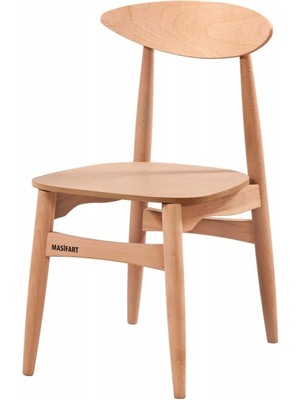 Masifart Tristus Mabel 2 Sandalye Cilasız Ham