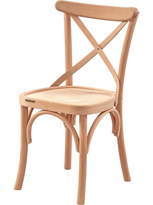 Masifart Lucjusz Tonet Çapraz Sandalye Cilasız Ham