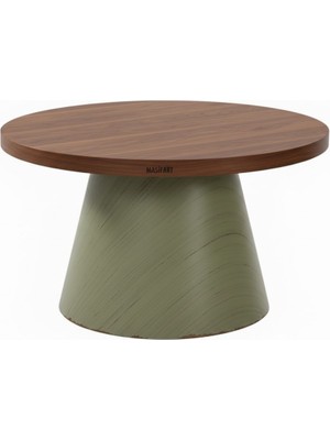 Masifart Prophe Ceviz Fıçı Orta Sehpa