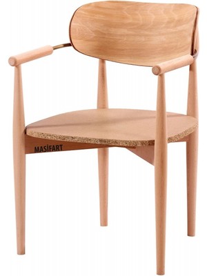 Masifart Liveo Baston Sandalye Cilasız Ham