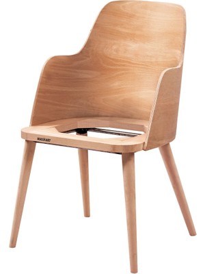 Masifart Ponth Papel Luppo Kollu Sandalye Cilasız Ham