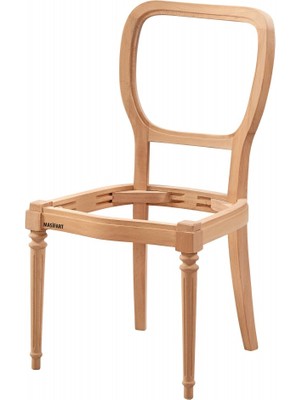 Masifart Perdit Stil Sandalye Cilasız Ham