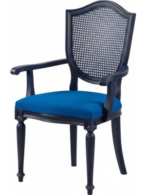 Masifart Kwint Hasırlı Kupa Tornalı Kollu Sandalye