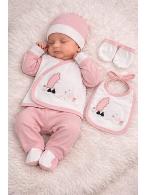 Lino Baby 5'li Kutulu %100 Pamuk Yeni Doğan Kız Bebek Hastane Çıkışı