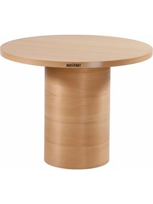 Masifart Twiska 90 Lık Kayın Dar Silindir Yemek Masası