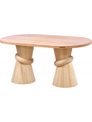 Masifart Ases 160 Lık Piton Oval Masa Cilasız Ham