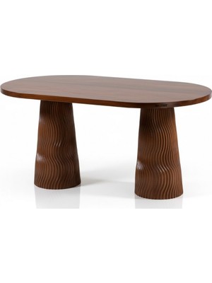 Masifart Tylon 160 Lık Zikzak Oval Yemek Masası