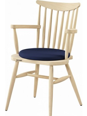 Masifart Martoni Kırlangıç Döşemeli Kollu Sandalye