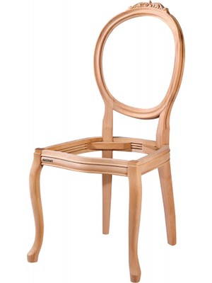 Masifart Duellum Madalyon Oymalı Sandalye Cilasız Ham