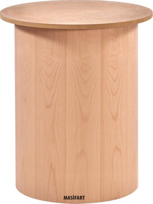 Masifart Cirsium Kayın Geniş Silindir Ayak Cilasız Ham