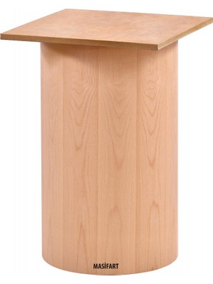 Masifart Dictiona Kayın Dar Silindir Ayak Cilasız Ham