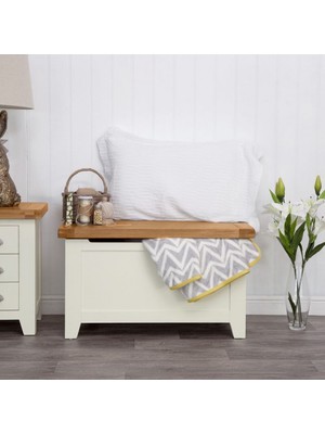 Masifart Della 90 cm Masif Tablalı Ahşap Sandık