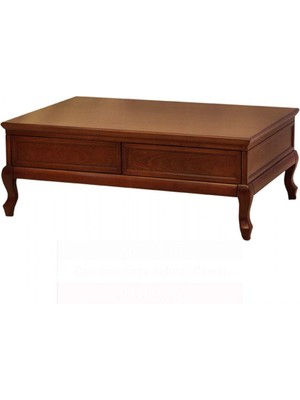 Masifart Lükens Ayak Çekmeceli Orta Sehpa Ceviz