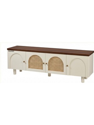 Masifart Sordidus Hasırlı Kubbeli Tv Sehpası