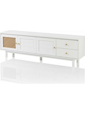 Masifart Atom Hasırlı 200 Lük Abelya Kayın Tv Ünitesi