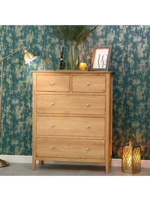 Masifart Emilia 100 cm 5 Cekmeceli Şifonyer