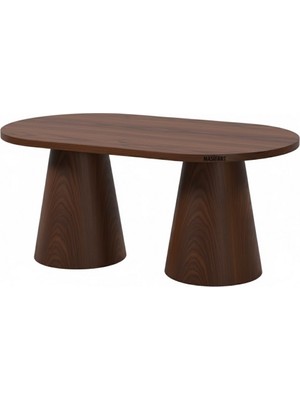 Masifart Fumus 160 Lık Kayın Fıçı Oval Yemek Masası