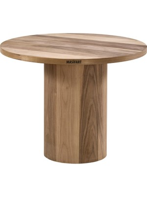 Masifart Anima 90 Lık Ceviz Dar Silindir Masa Cilasız Ham