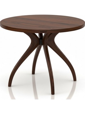 Masifart Sverus 90 Lık Kayın Samyeli (4 Lü) Yuvarlak Yemek Masası