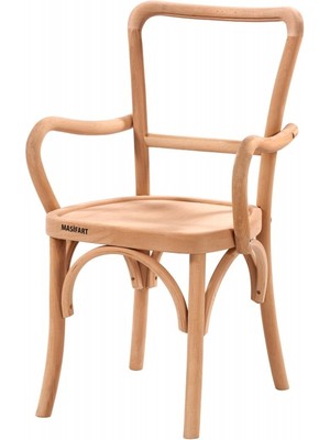 Masifart Damina Lüks Tonet Kollu Sandalye Cilasız Ham