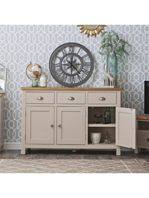 Masifart Lenti 3 Kapaklı 3  Cekmeceli Komodin