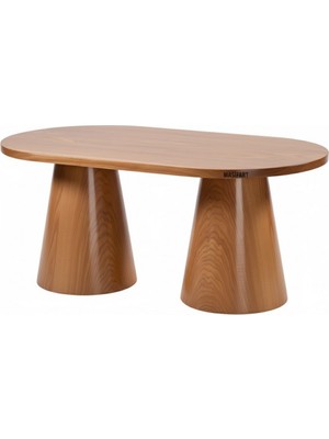 Masifart Fumus 180 Lik Kayın Fıçı Oval Yemek Masası