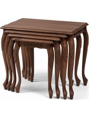 Masifart Matous Lükens Kaba Oymalı Zigon Sehpa