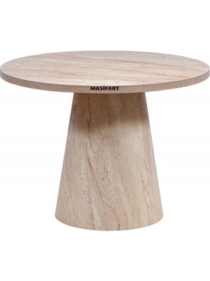 Masifart Holly Yapay Traverten 80 Lik Fıçı Masa