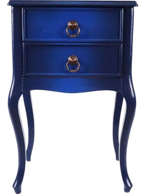 Masifart Leon Komodin Gölgeli Mavi Lükens Çift Çekmeceli Telefonluk