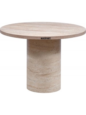 Masifart Perla Yapay Traverten 100 Lük Silindir Masa