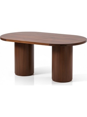 Masifart Apole 160 Lık Çizgili Oval Yemek Masası