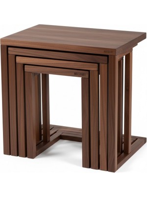 Masifart Anca 4 Lü Ceviz C Zigon Sehpa