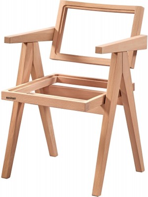 Masifart Canna Luna Sandalye Cilasız Ham