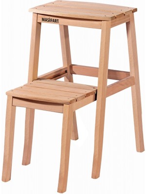 Masifart Antoni Merdiven Tabure Cilasız Ham