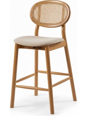 Masifart Damina Hasırlı Miami Bar Sandalyesi