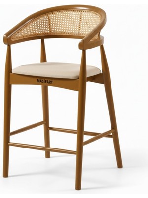 Masifart Gratus Hasırlı Gazel Bar Sandalyesi